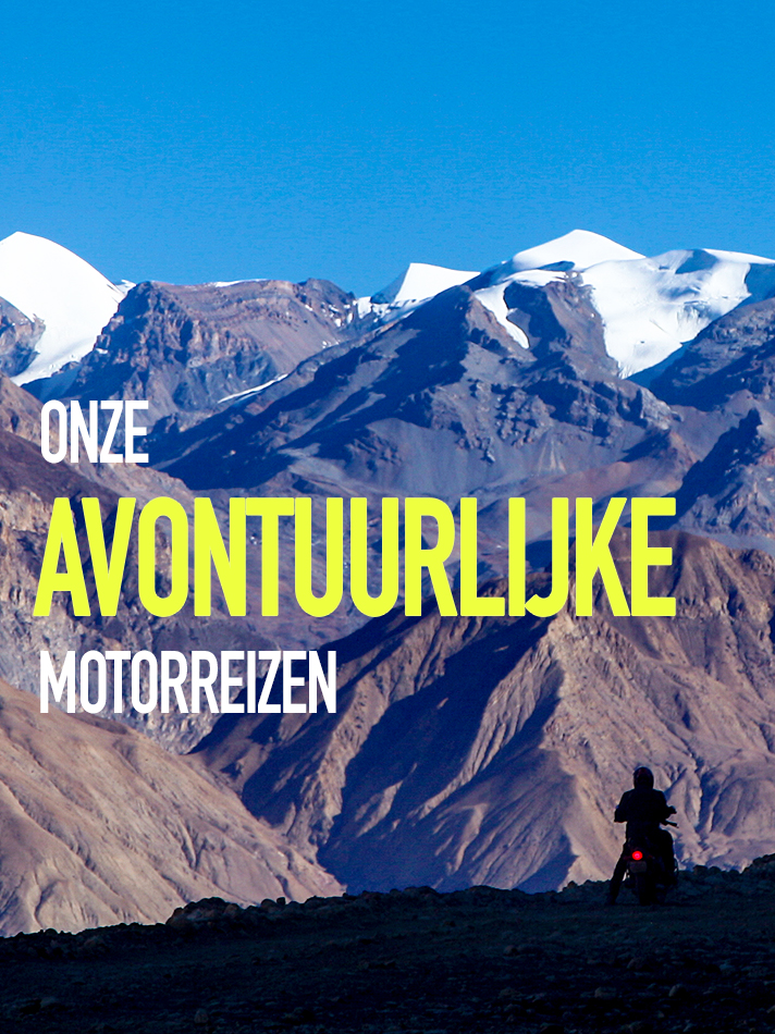 Overzicht van de avontuurlijke motorreizen in onder andere Kirgizië, de Himalaya, Nepal, IJsland Vietnam en andere bestemmingen.